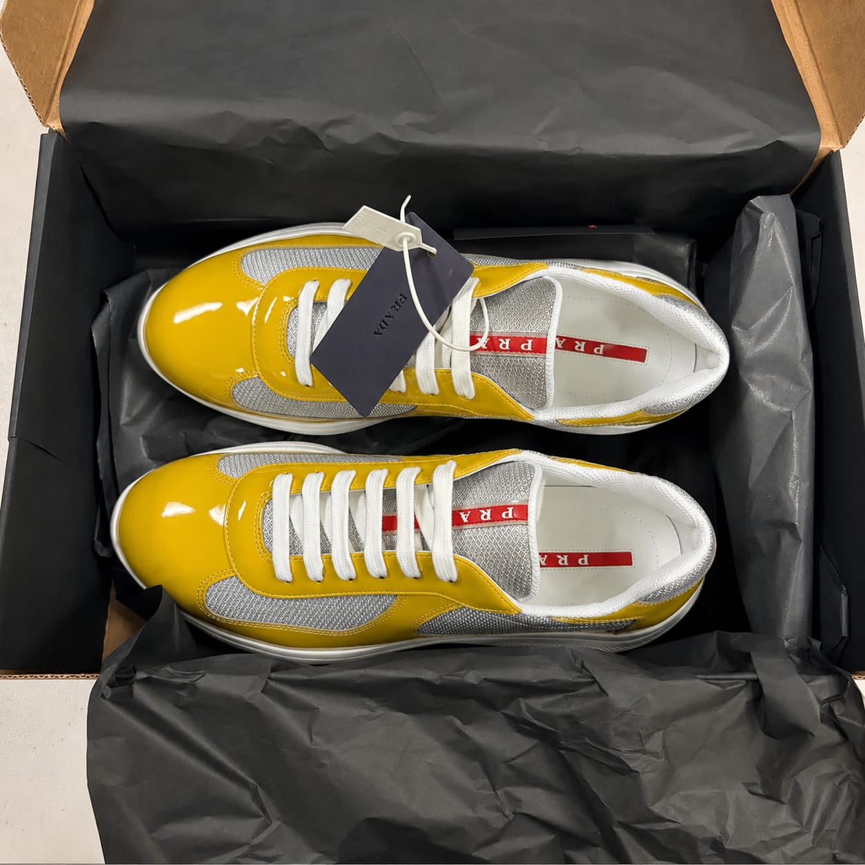 Customer photo review of Prada America's Cup low-top sneakers