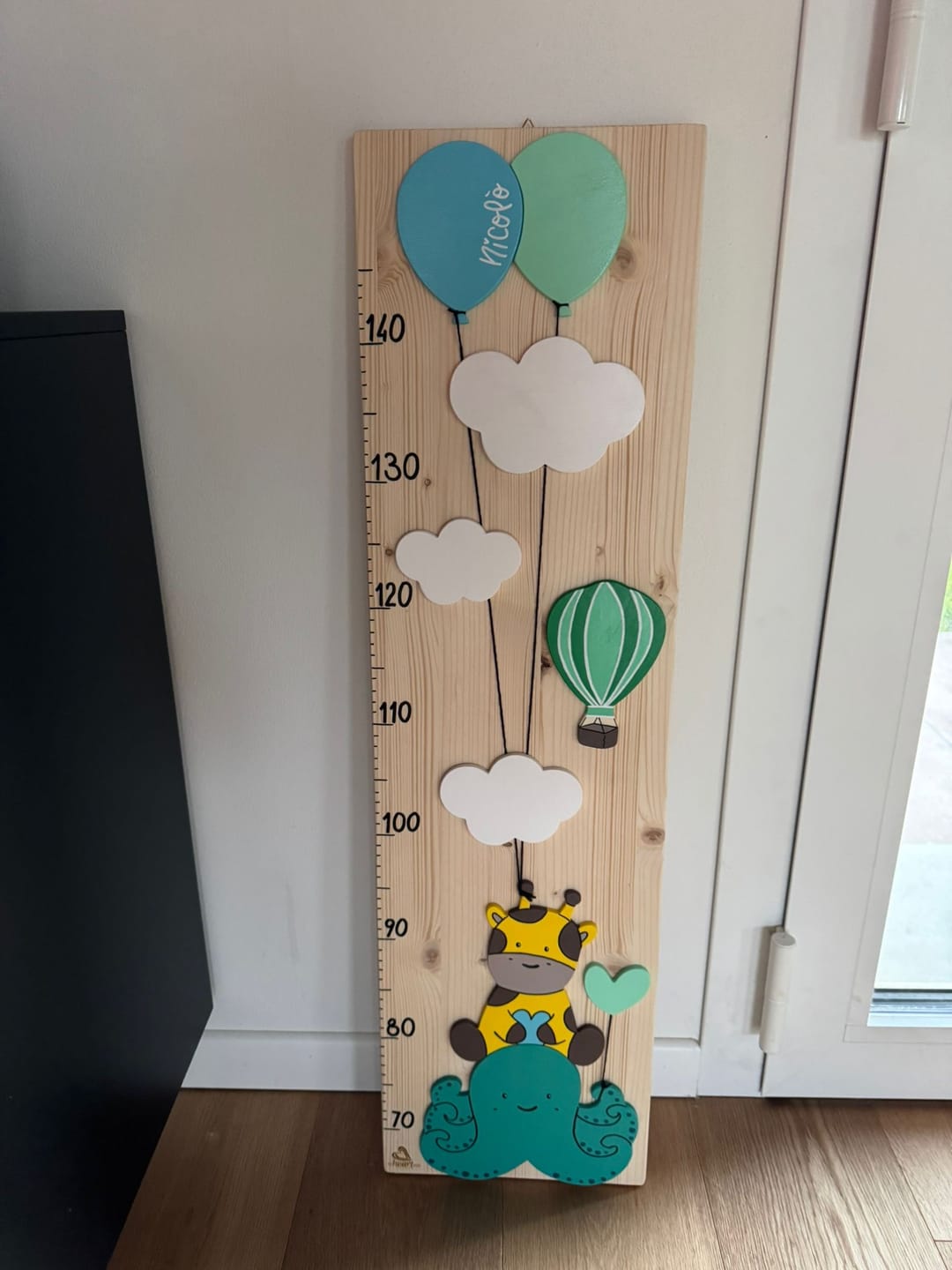 Customer photo review of METRO CRESCITA - Decorazione personalizzabile, colorata e divertente per la cameretta dei bimbi