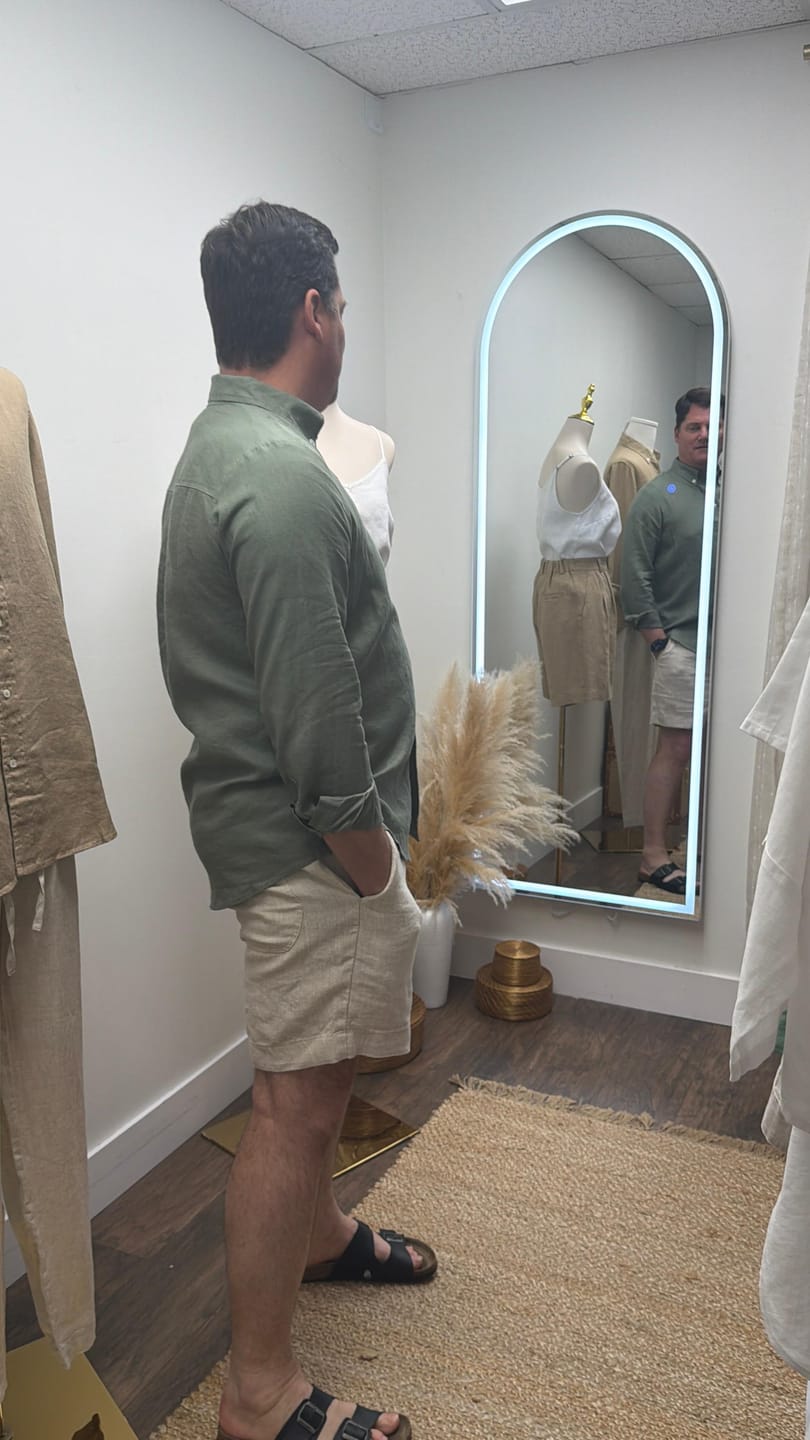 Customer photo review of Wynwood Long Sleeve Linen Shirt