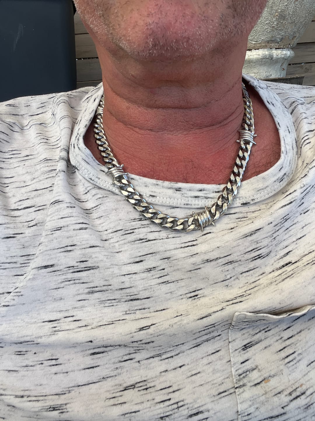 Customer photo review of 9mm Barb Wire Cuban Chain