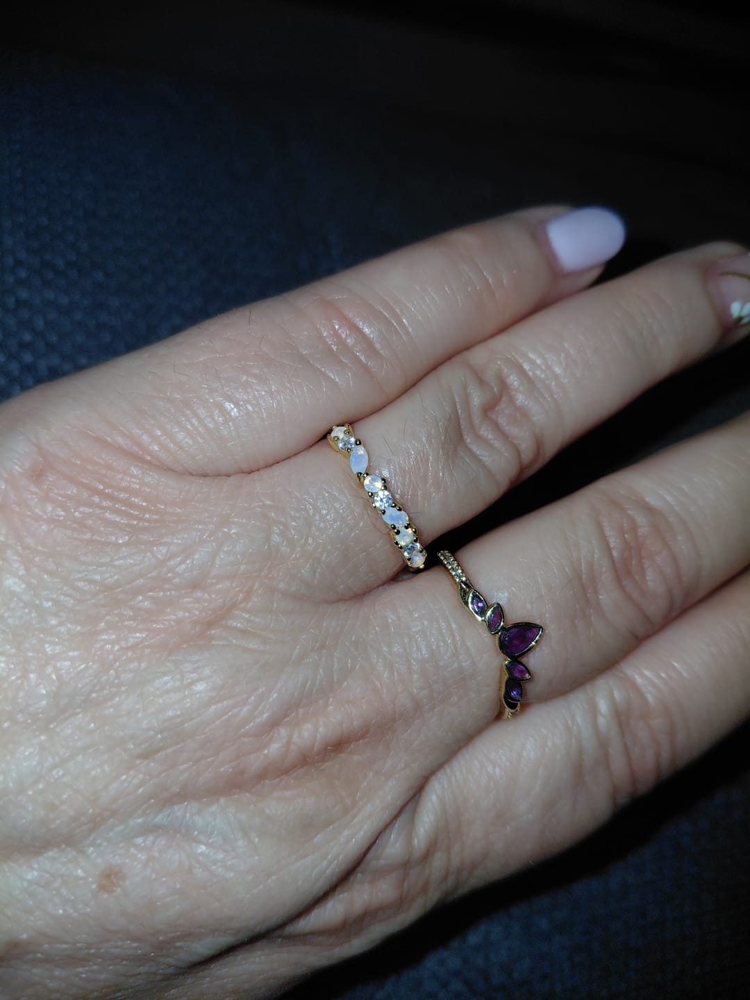 Customer photo review of Rosenquarz Ring - Natursteine