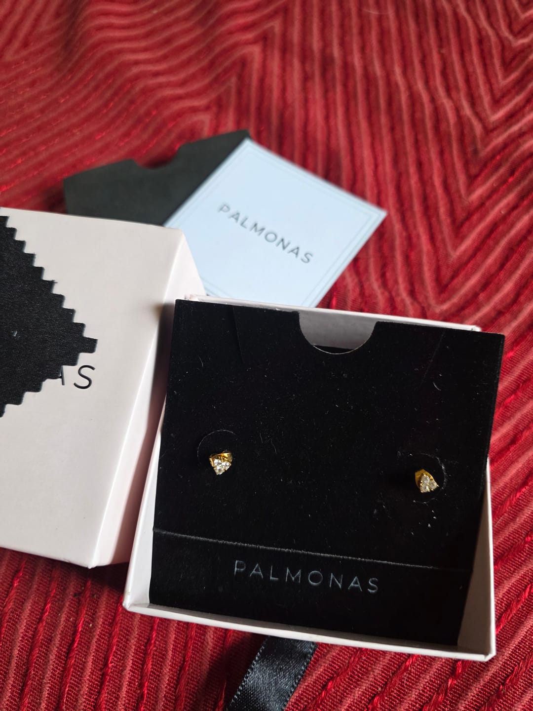 Customer photo review of Trinal Solitaire Stud Earrings