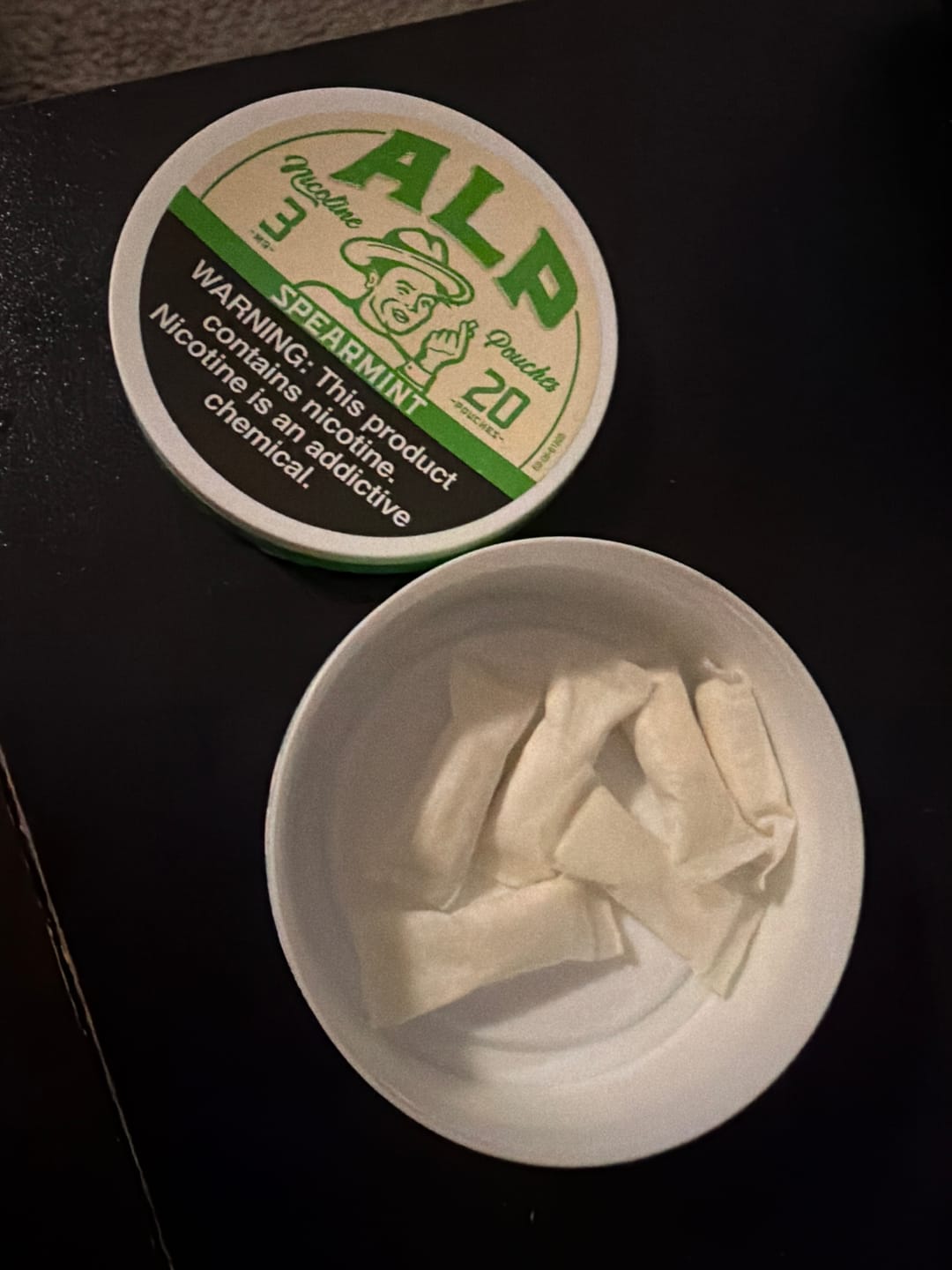 Customer photo review of Spearmint Nicotine Pouches