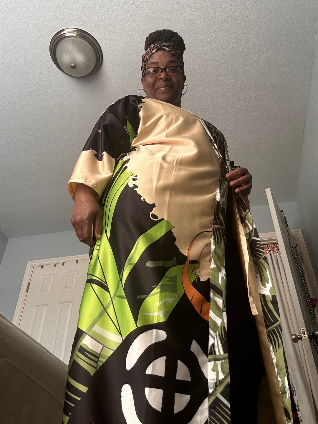 Customer photo review of Mahogany Kimono