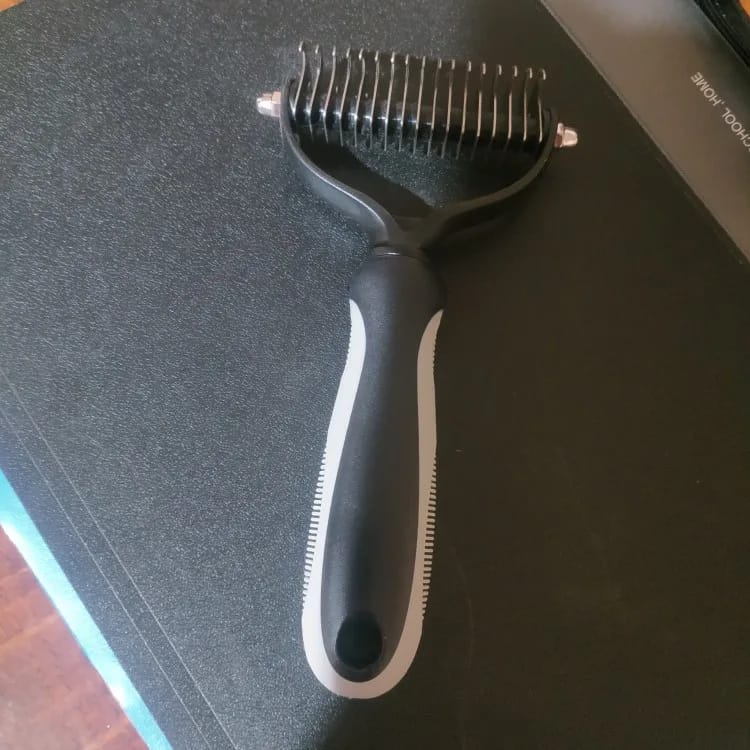Customer photo review of FurFlow Dog Deshedding Undercoat Rake Brush | Ultimate Dog Grooming Tool