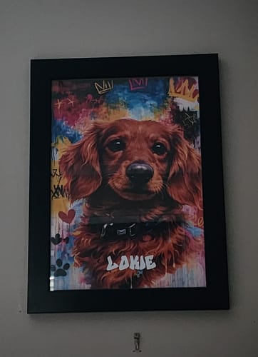 Customer photo review of Personalised Poster With Dog or Cat - Graffiti