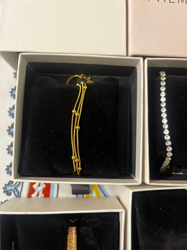 Customer photo review of Beaded Beauty Layered Chain Bracelet