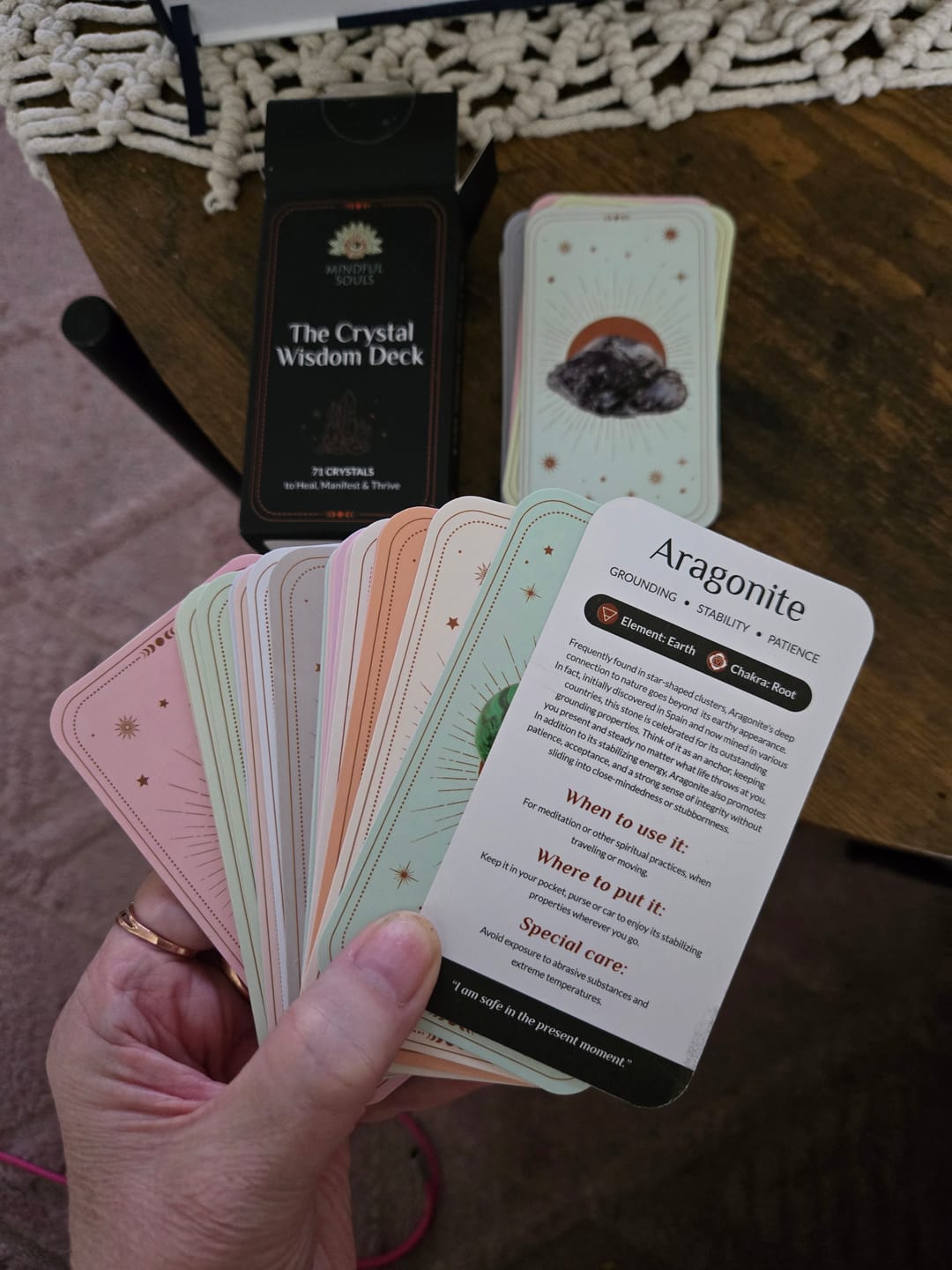 Customer photo review of The Crystal Wisdom Card Deck