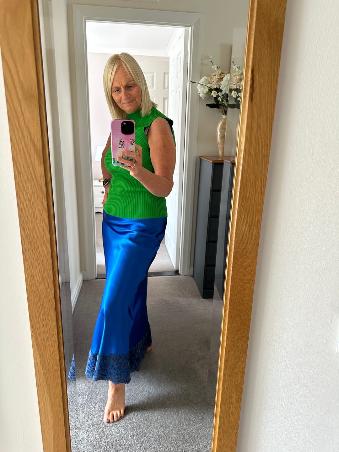 Customer photo review of Liquid Satin Fabric