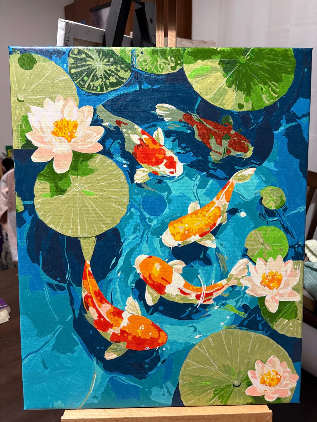 Customer photo review of Koi pond | Paint by Number