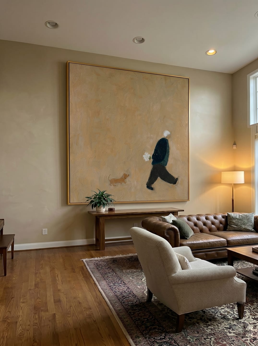 Customer photo review of Echoes of Simplicity – Wabi-Sabi Textured Painting | Earthy Minimalist Hallway Art