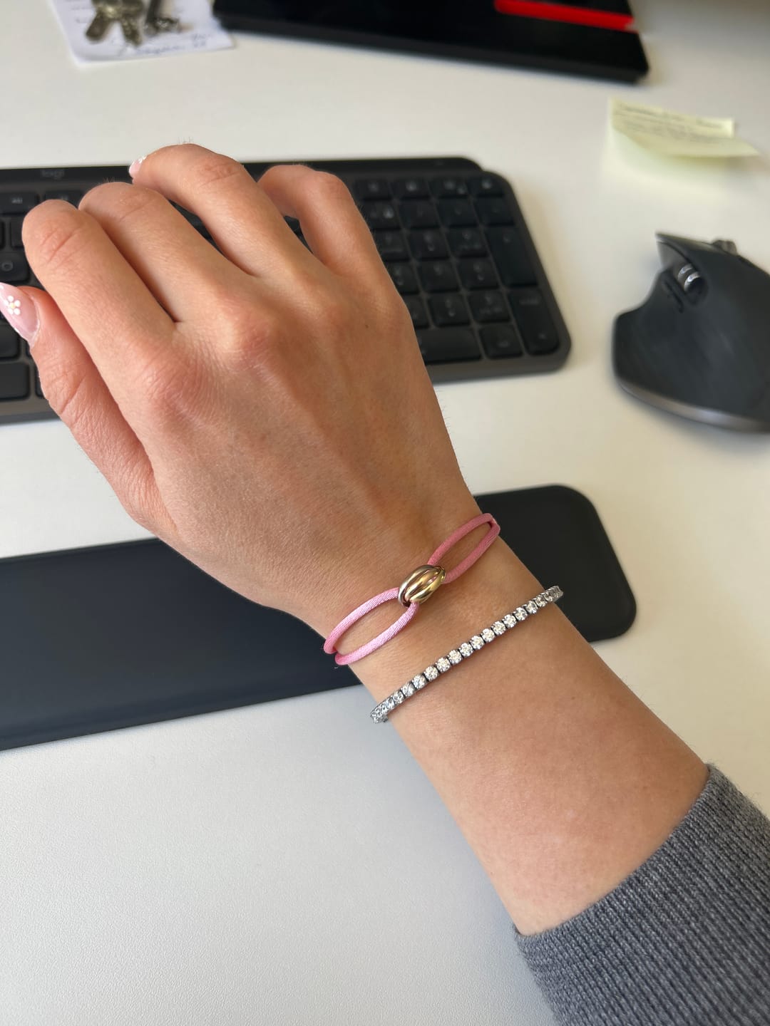 Customer photo review of Luxe Tennis Bracelet