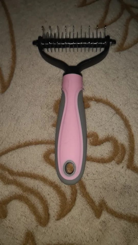 Customer photo review of FurFlow Dog Deshedding Undercoat Rake Brush | Ultimate Dog Grooming Tool