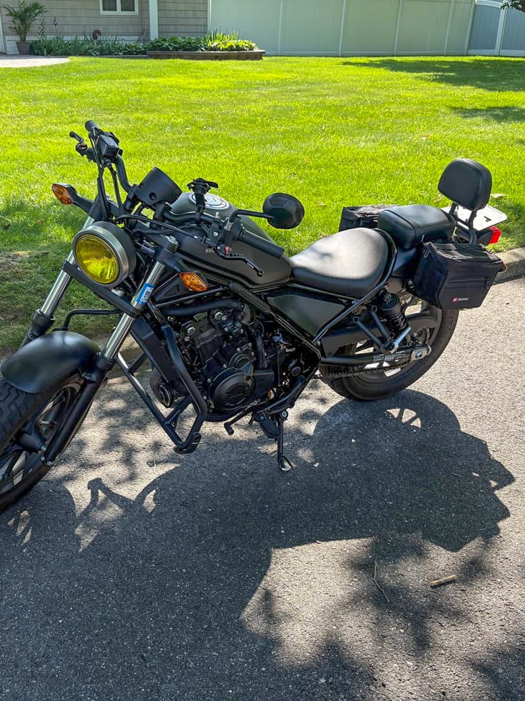 Customer photo review of 10L - Patriot Small Honda Rebel 500 Throw Over Saddlebags