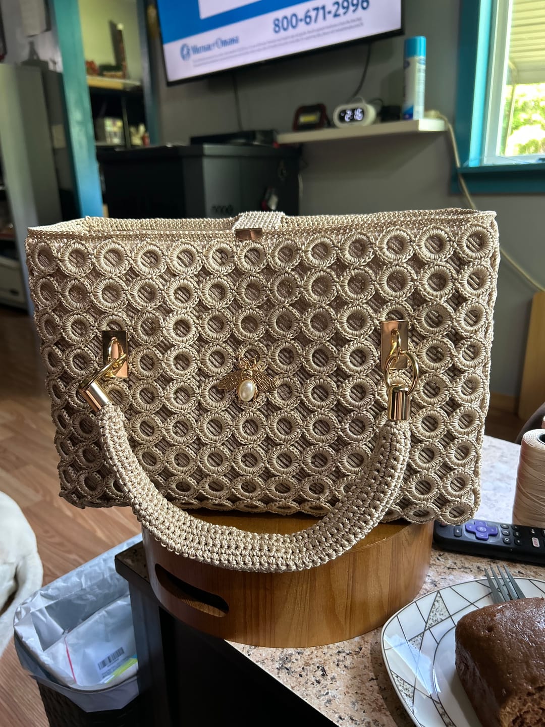 Customer photo review of CrochetPark™ Garden Bee Crochet Bag Kit