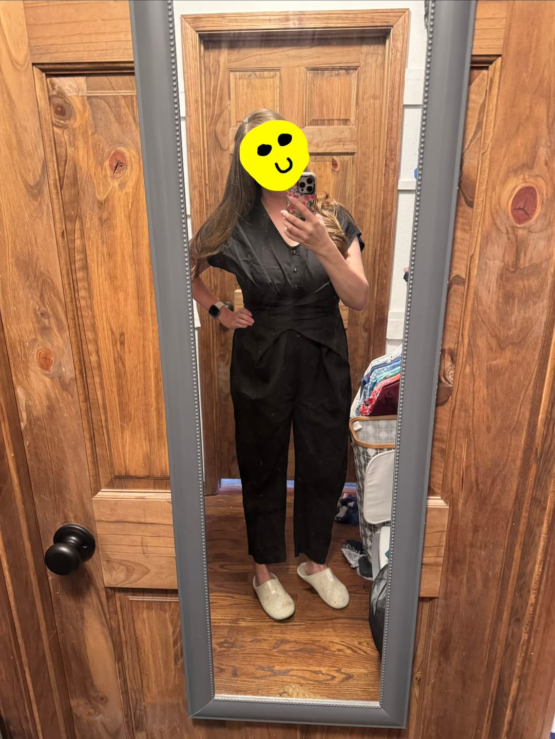 Customer photo review of VENUS WRAP JUMPER | BLACK WASHED
