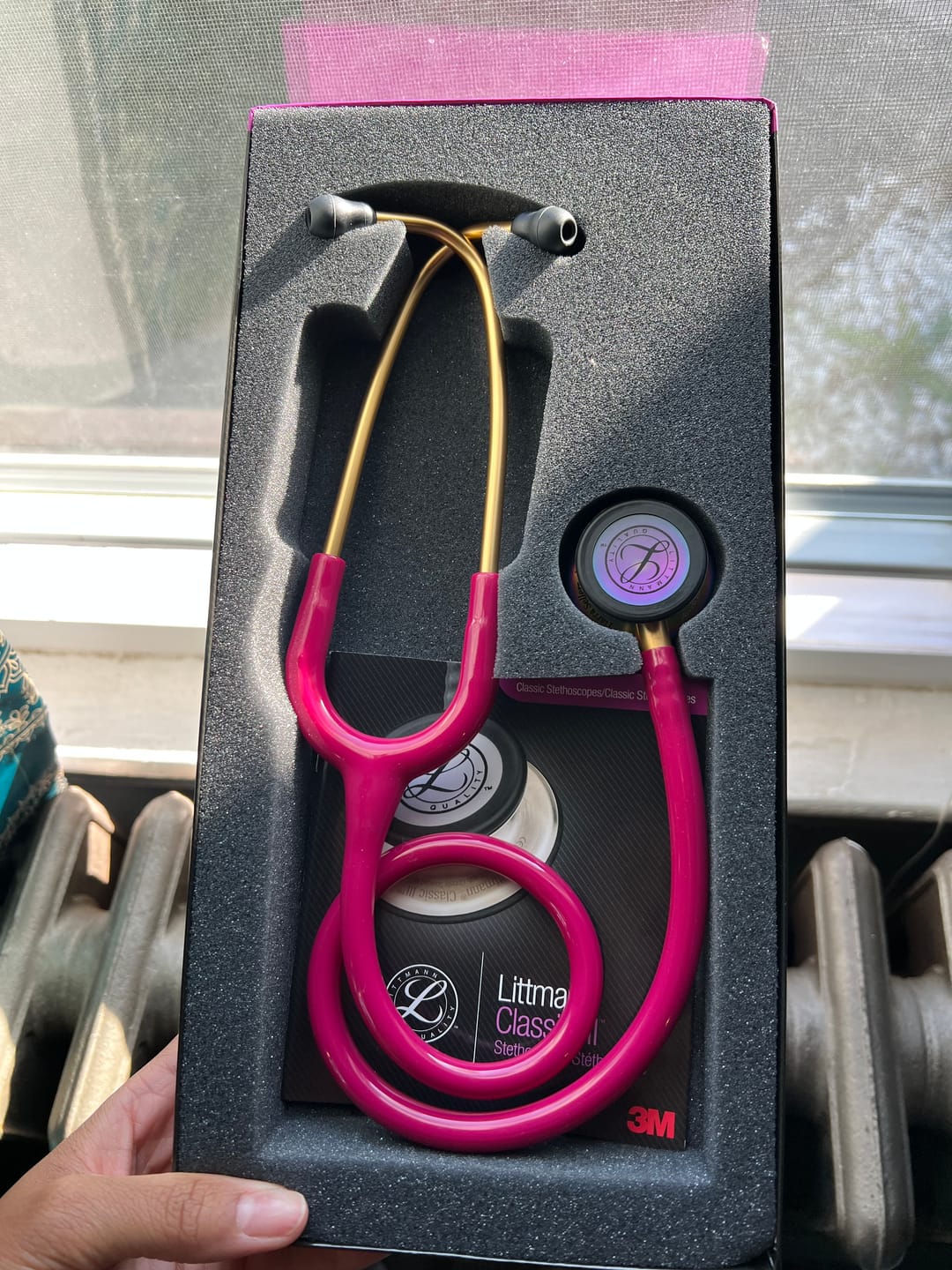 Customer photo review of Littmann Classic III Monitoring Stethoscope: Raspberry Rainbow 5806