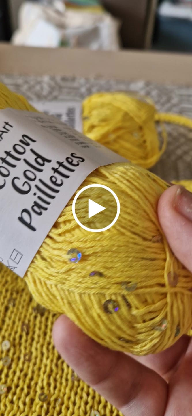 Customer video review of YarnArt Cotton Gold Paillettes