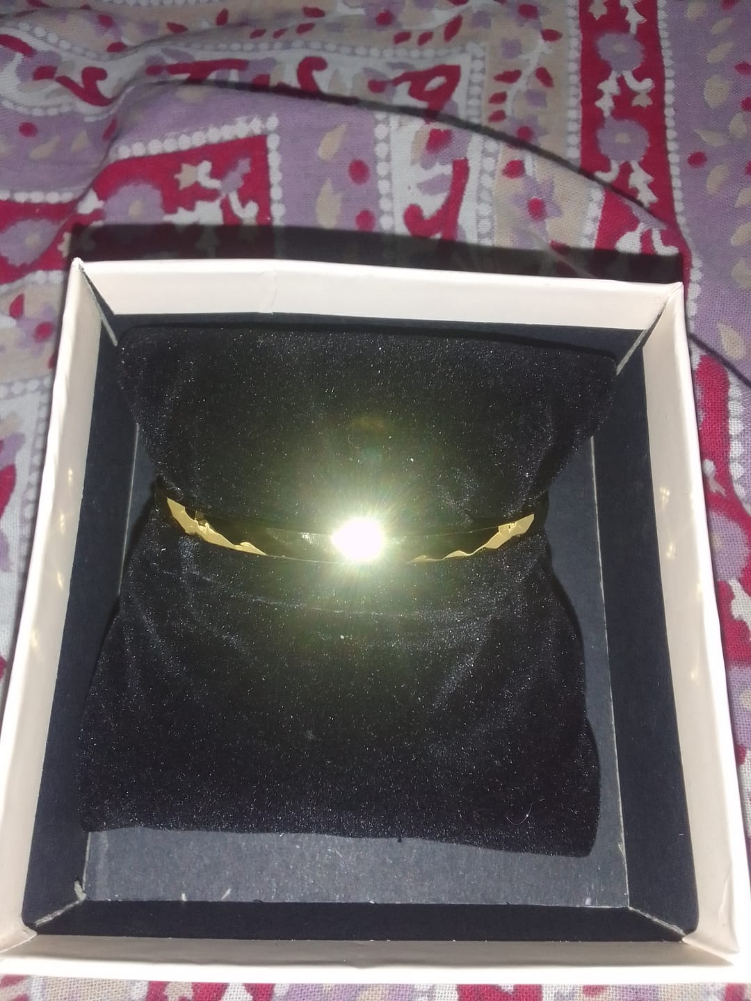 Customer photo review of Gilded Haze Bangle Bracelet