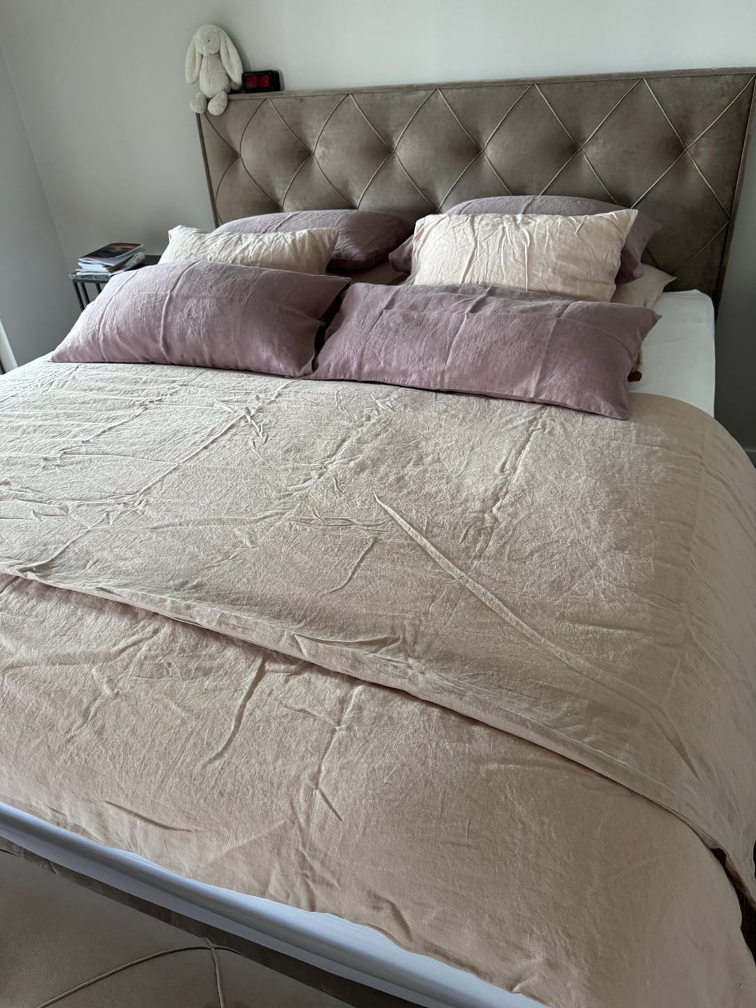 Customer photo review of Leinen-Kopfkissenbezug, Ashes of Roses