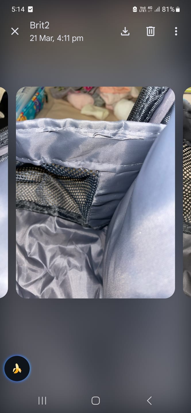 Customer photo review of Baby Bed Bag
