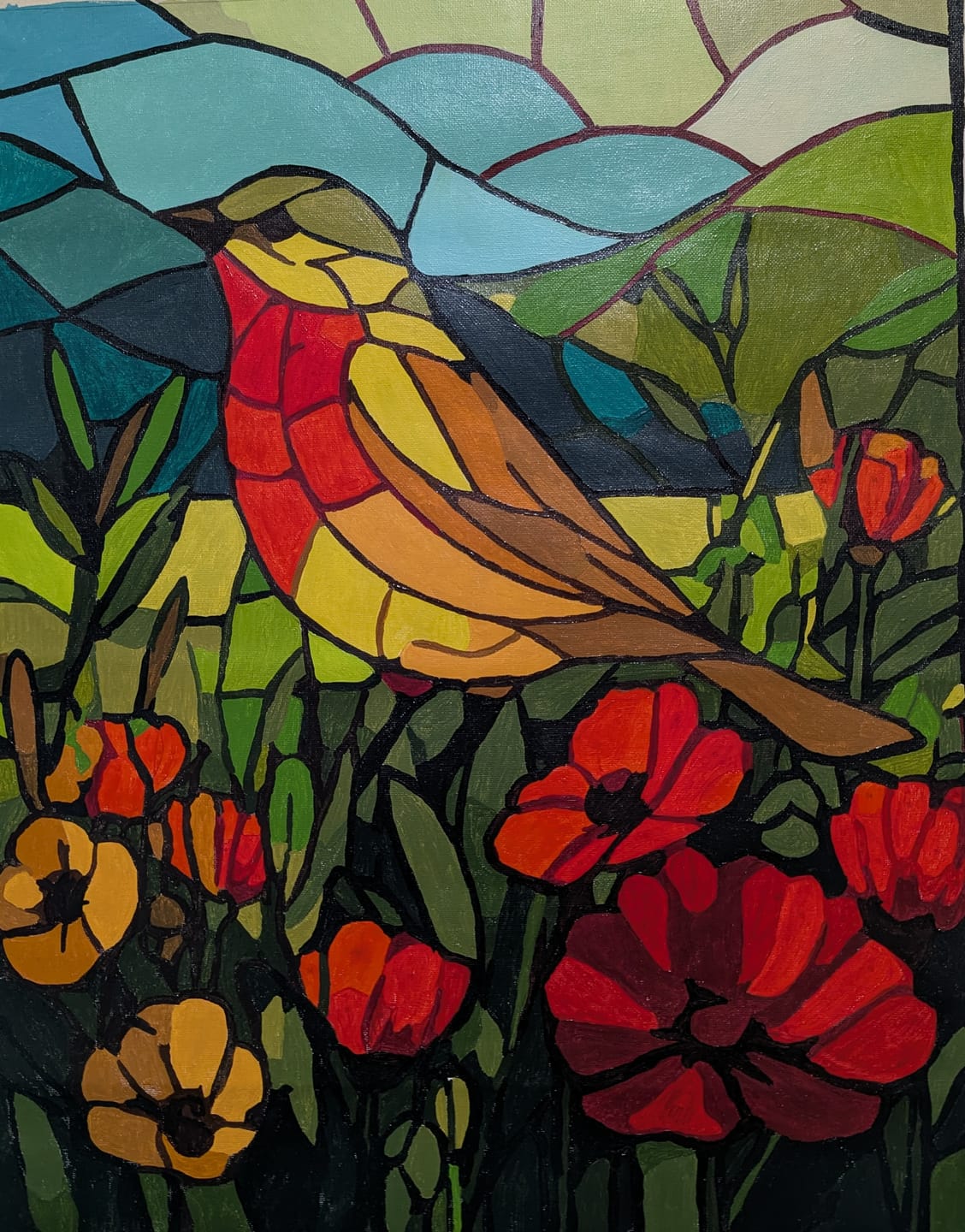 Customer photo review of Stainedglass Bird