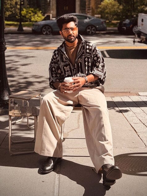 Customer photo review of Tangier Embroidered Twill Bomber Jacket