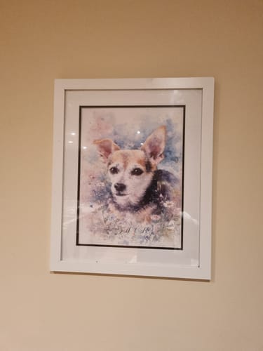 Customer photo review of Personalised Poster With Dog or Cat - Watercolour
