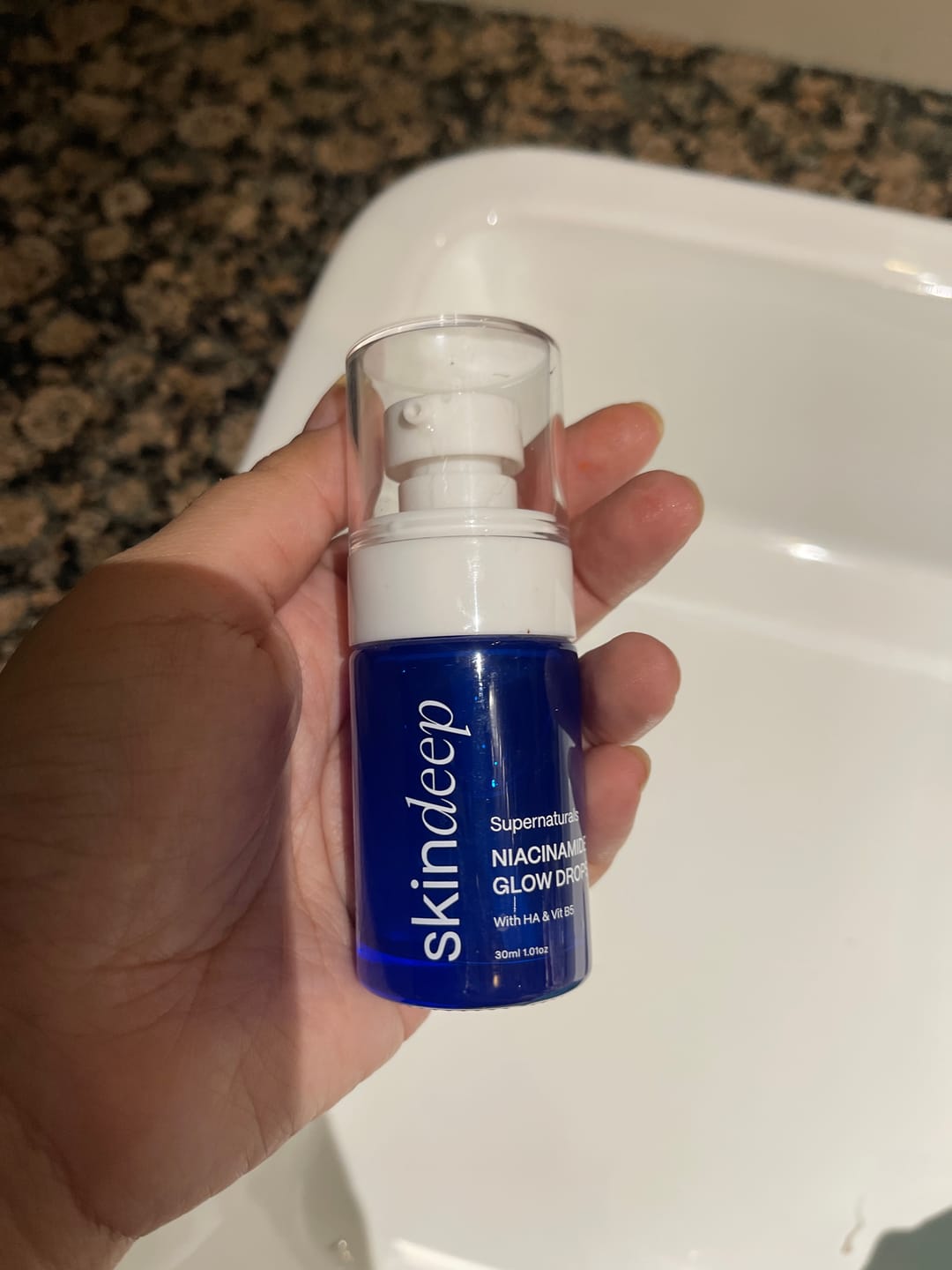 Customer photo review of NIACINAMIDE GLOW DROPS - with HA & Vit B5