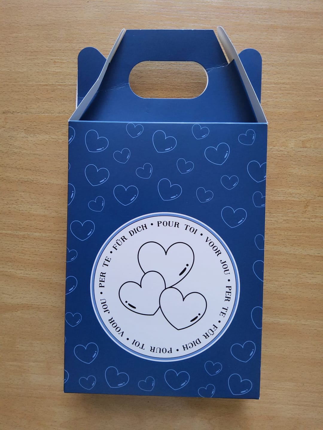Customer photo review of Geschenkbox Textilien - Klein - Blau