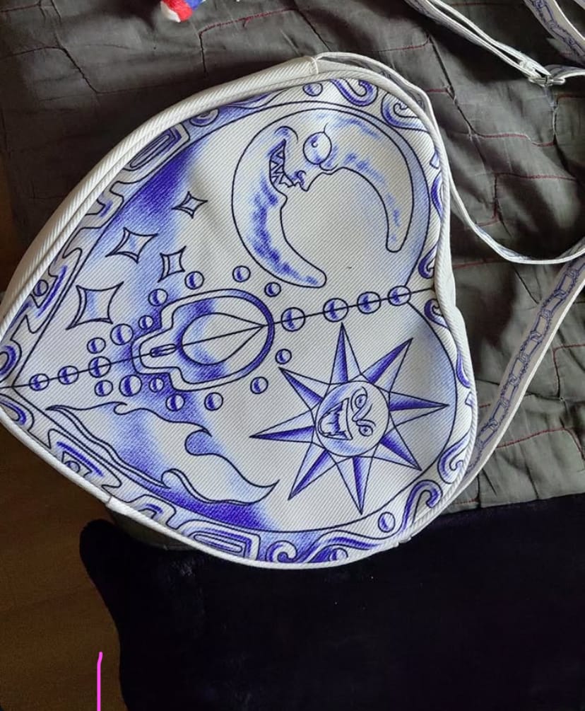 Customer photo review of COSMIC HEART TOTE BAG