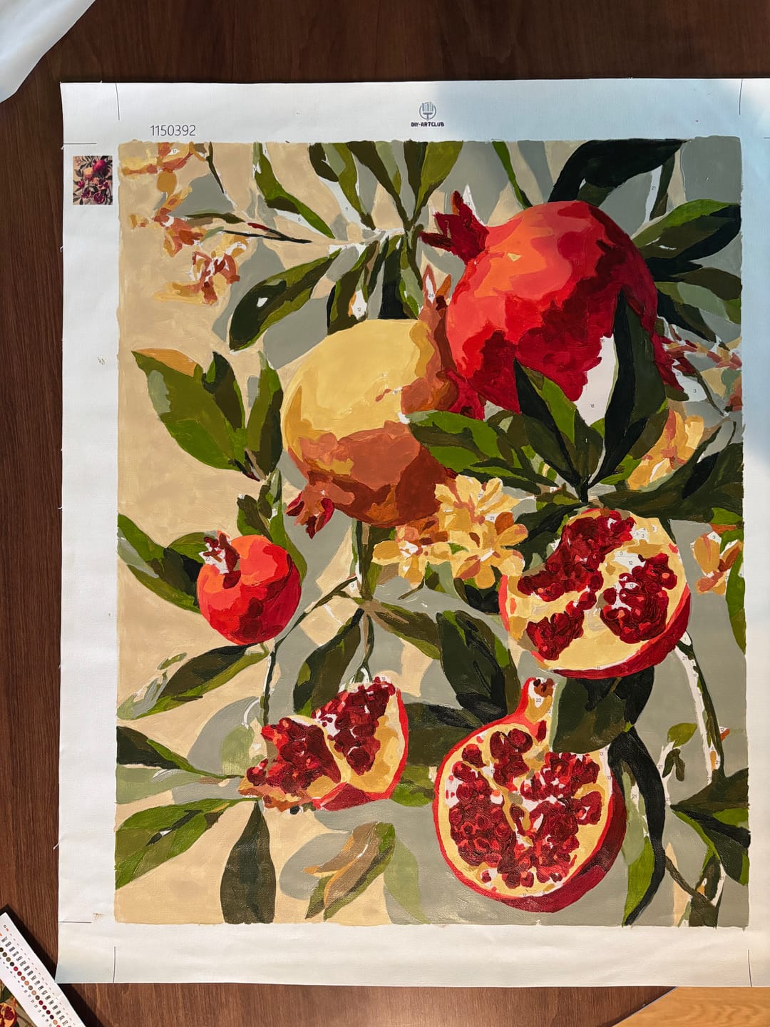 Customer photo review of Blooming pomegranates | Paint by Number