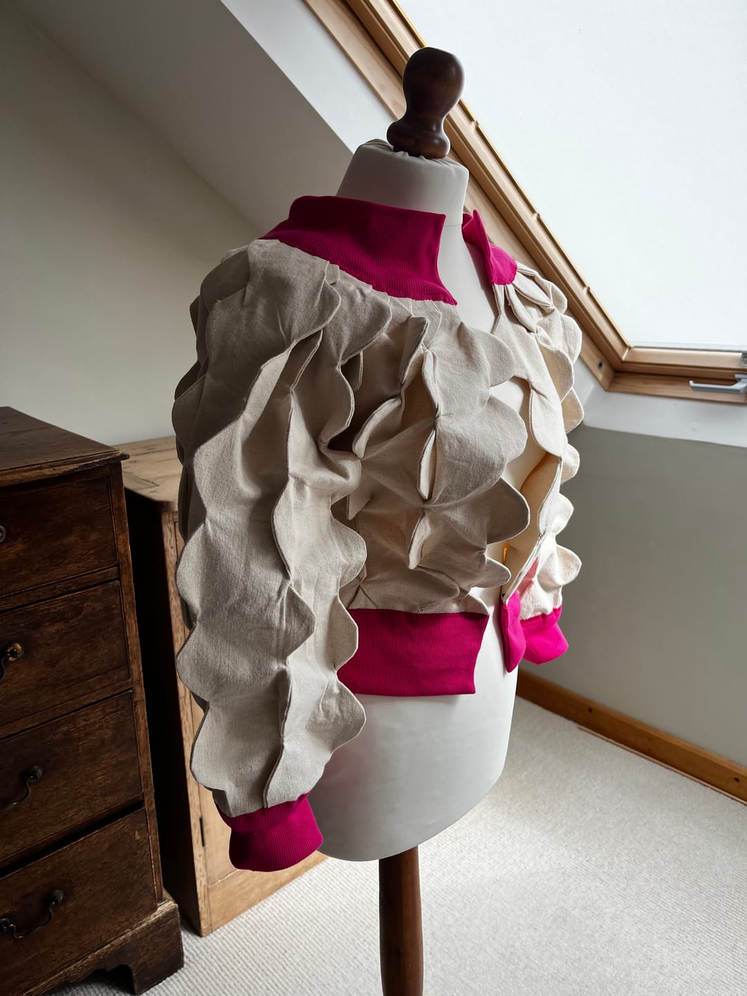 Customer photo review of Natural Duck Cotton Canvas Fabric
