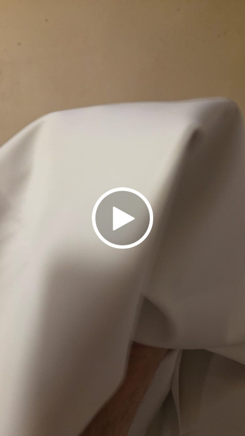 Customer video review of Off White Stretch Faux Leather