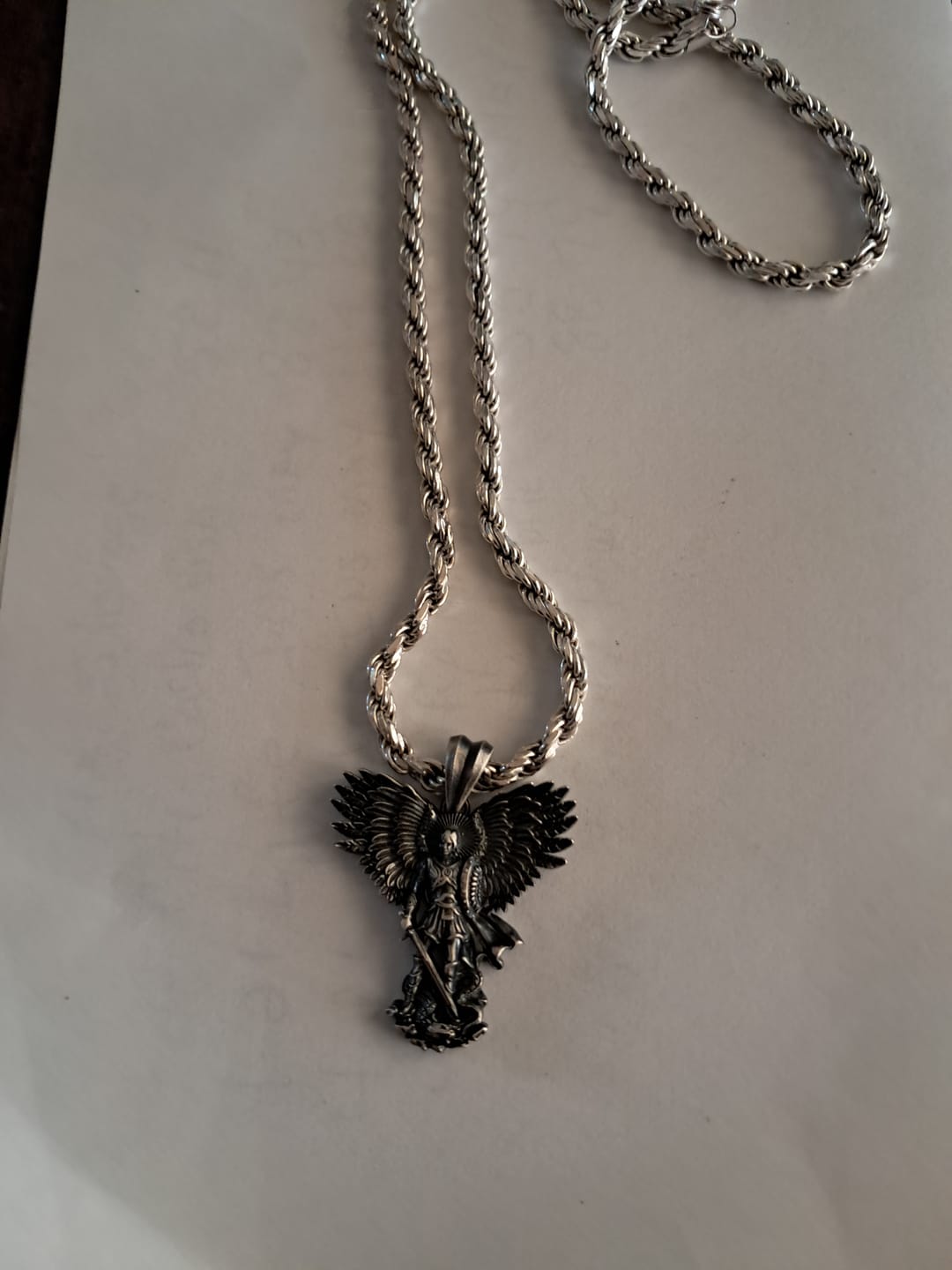Customer photo review of Archangel Michael Pendant