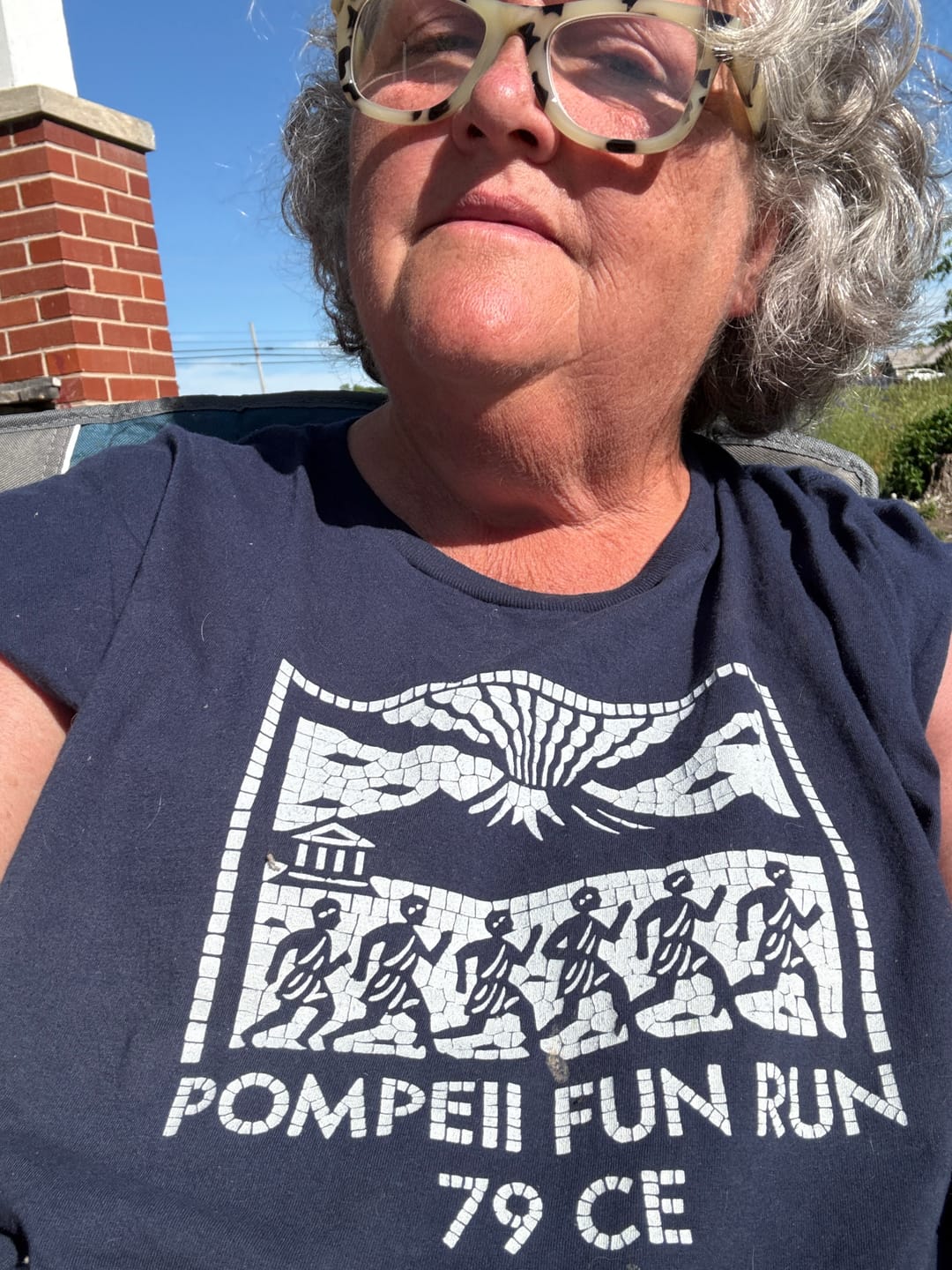 Customer photo review of Pompeii Fun Run Mosaic T-Shirt