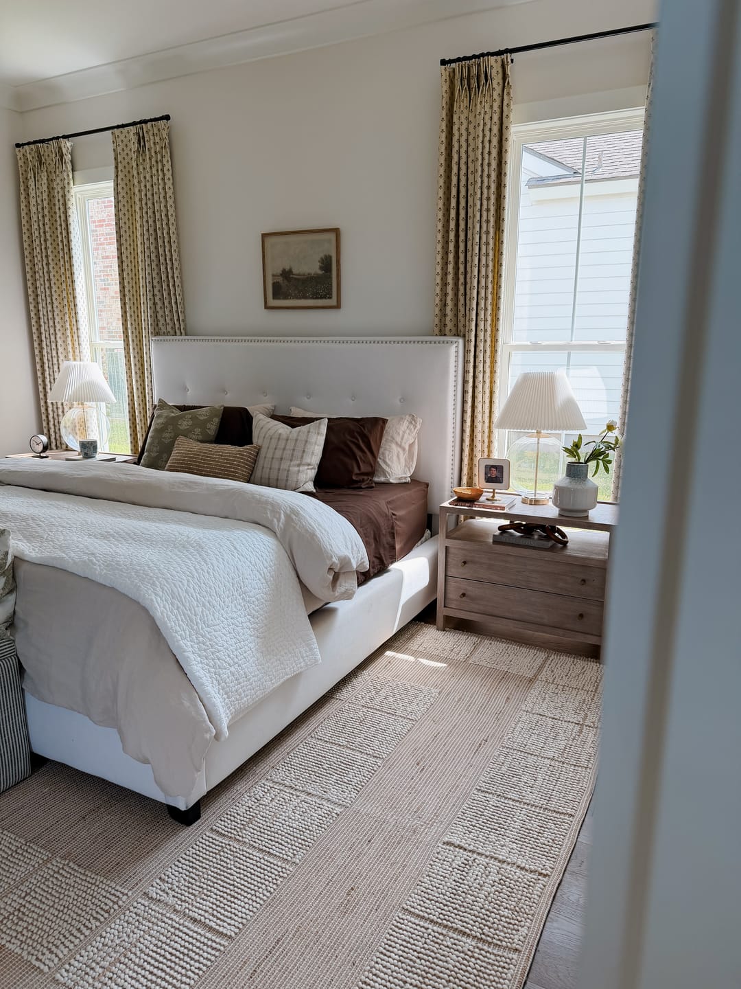 Customer photo review of Charming Ditsy Floral Luxury Curtains | Jacquard Woven, Thermal & Blackout for Cozy Bedrooms & Living Room (Aurelia)
