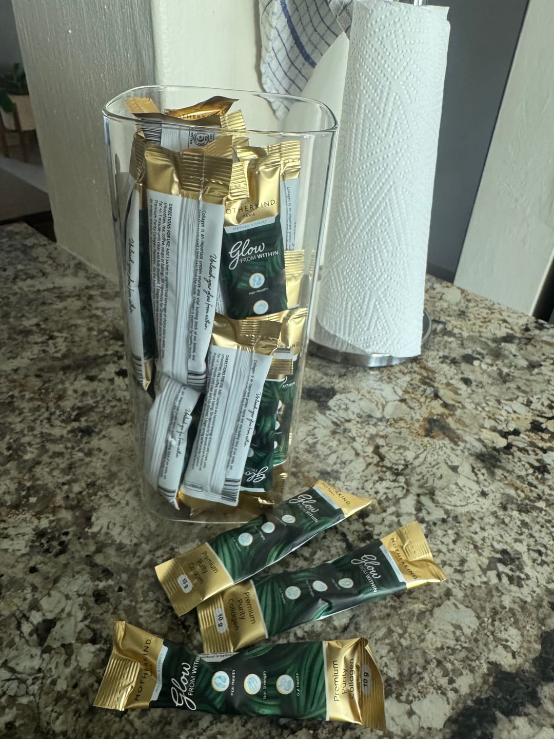 Customer photo review of Glow From Within Single Serving Sachet Starter Kit