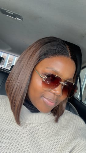 Customer photo review of Vietnamese Super Double Drawn Bone Straight Ombre Chocolate Brown Bundles