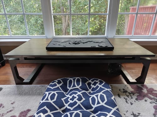 Customer photo review of Japanese Low Sitting Coffee Tea Tatami Table