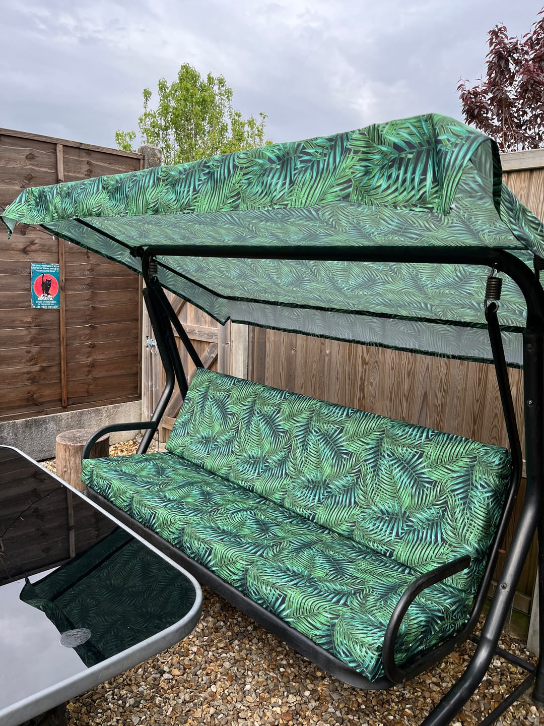 Customer photo review of Tropical Leaves Water Resistant Fabric