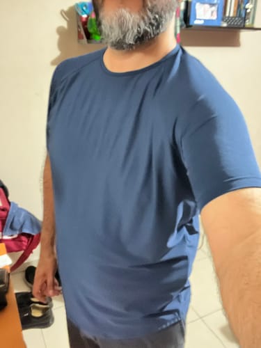 Customer photo review of Training Sport Tee - Navy Blue