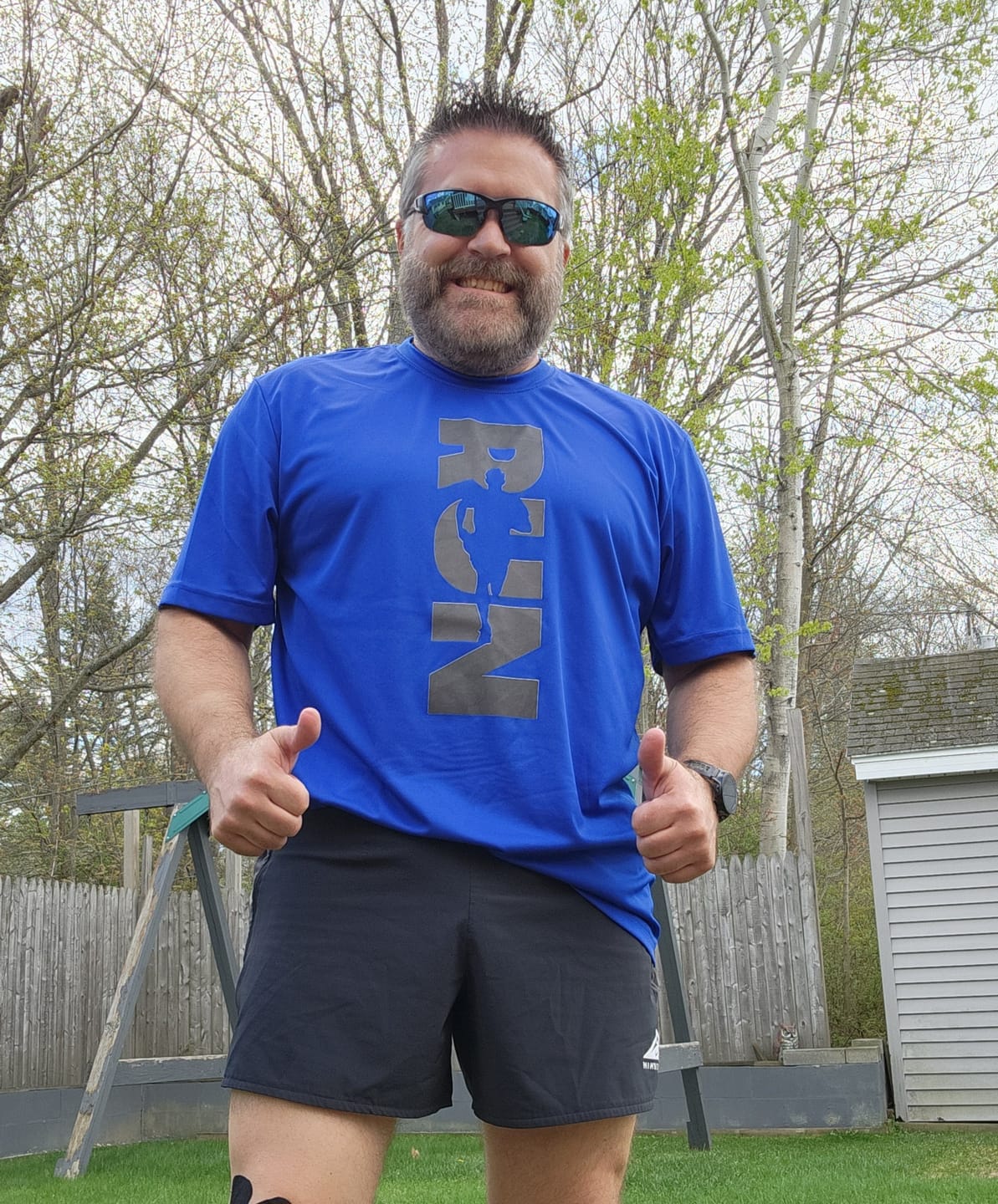 Customer photo review of Running Man Tech Tee