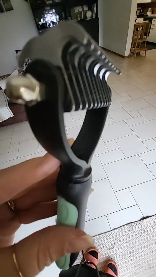 Customer photo review of FurFlow Dog Deshedding Undercoat Rake Brush | Ultimate Dog Grooming Tool