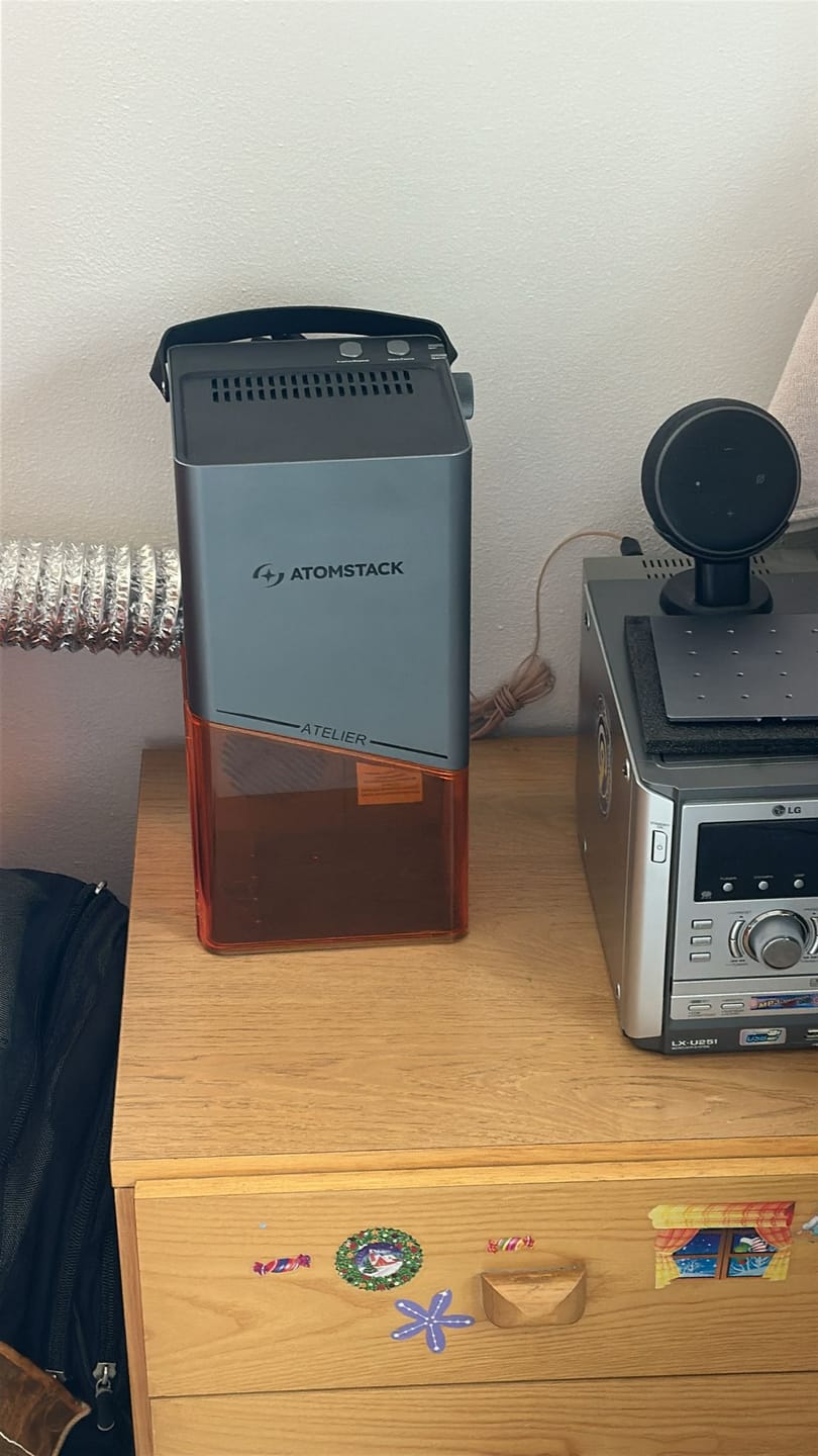 Customer photo review of AtomStack Atelier AI Diode Laser Engraver with Built-in Camera