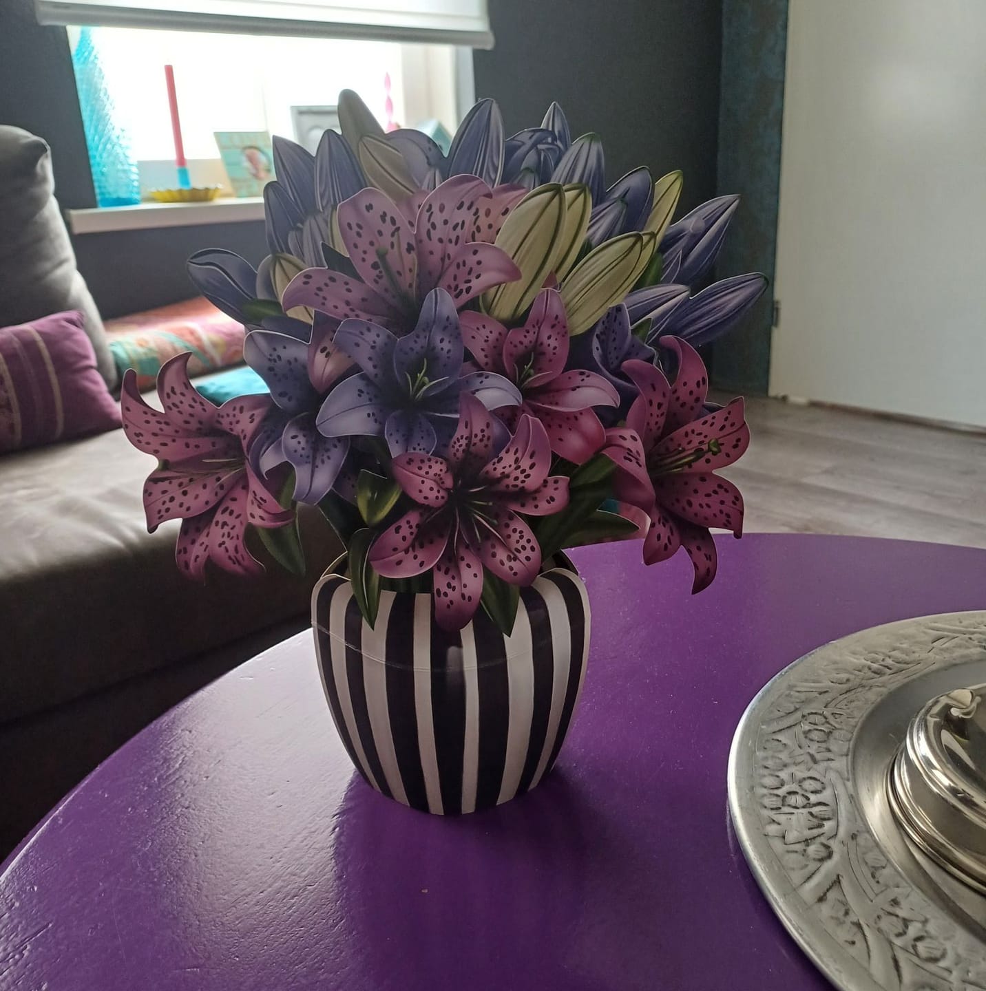 Customer photo review of Spotted Lilies Pop-Up Bouquet