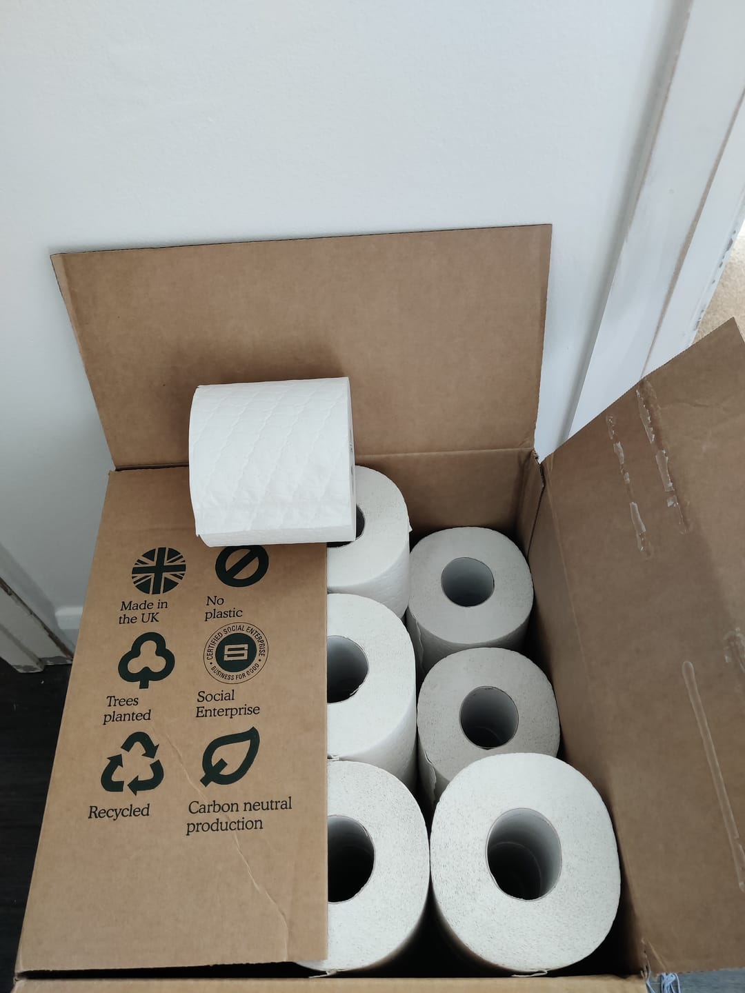 Customer photo review of 100% Recycled Toilet Paper