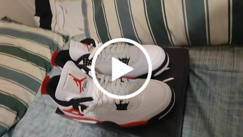Customer video review of Air Jordan 4 Retro Red Cement