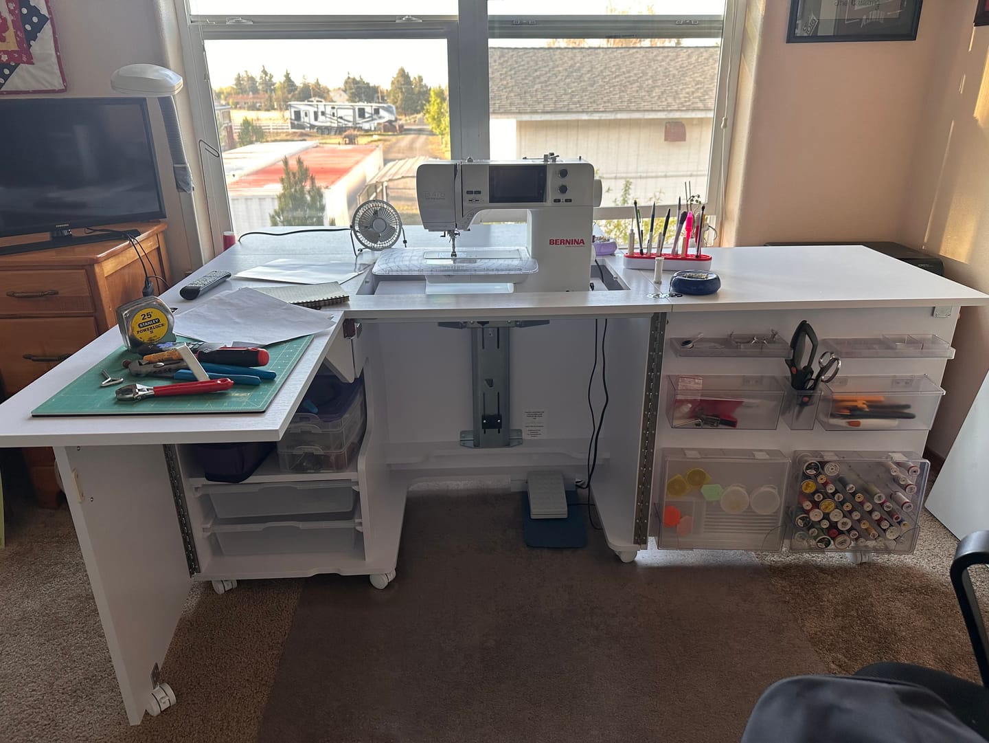 Customer photo review of Koala Eclipse Sewing Cabinet - English White Ash