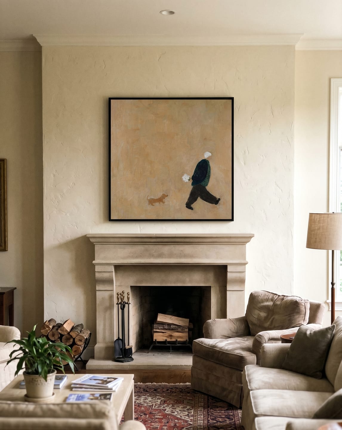 Customer photo review of Echoes of Simplicity – Wabi-Sabi Textured Painting | Earthy Minimalist Hallway Art